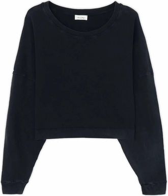 American Vintage Womens Remytown Long Sleeve Tee In Carbone Vintage