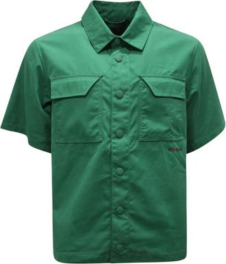 Afterlabel Aklavik Shirt in Blauw - Heren - Korte mouwen Overhemden - Groen - XL - Overhemden