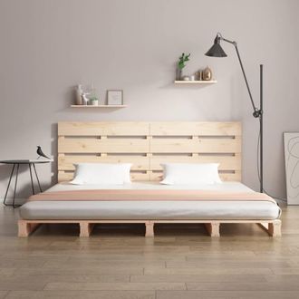 Berkfield Home Beautiful Bed Frame 200x200 cm Solid Wood Pine in Light Tan
