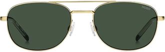 HUGO BOSS Occhiali da sole con montatura stile pilota - Oro
