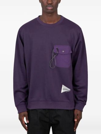 Gramicci x And Wander crewneck pocket sweatshirt - Purple