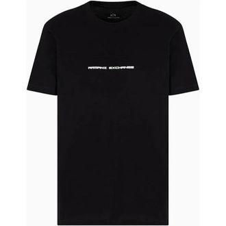 A|X Armani Exchange T-shirt met normale pasvorm en logo in reli&euml;f - Heren - T-shirts - Zwart - S - Katoen - Tops