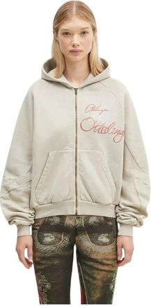 Ottolinger Zip-throughs - Dames - Vesten met rits - Beige - XS - Hoodies & sweatvesten