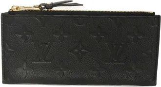 Louis Vuitton Black Noir Monogram Empreinte Leather Coin Purse/Coin Case (Pre-Owned)