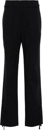 Christophe Lemaire Navy Blue Drawstring Trousers