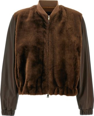 Fabiana Filippi Fur Waistcoat Bomber Jacket