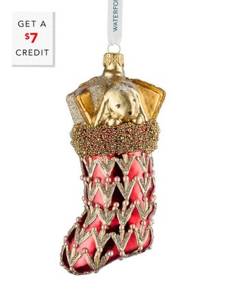 Waterford Holiday Heirlooms Filled Stocking With $7 Credit