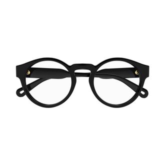 Chlo&eacute; Ch0159o Round Frame Eyeglasses in Glossy Black