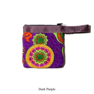 Puebco Bag in Maos cotton, purple polyester fabric