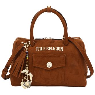 True Religion Logo Lock Modern Flap Denim Crossbody Bag