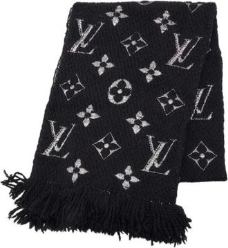 Louis Vuitton Pre-owned Scarves, female, Black, Size: ONE SIZE Pre-owned Wool Scarf