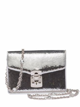 Miu Miu Borsa con paillettes Confidential - Argento