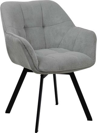 Clp Clp - Silla De Comedor Jordi Con Tapizado De Pana Gris