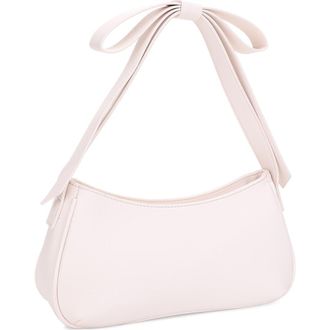 Mali + Lili Marissa Bow Vegan Leather Shoulder Bag in Ivory at Nordstrom