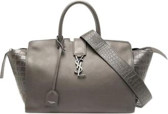 Saint Laurent Pre-owned Handbags, female, Gray, Size: ONE SIZE Pre-owned Handbag