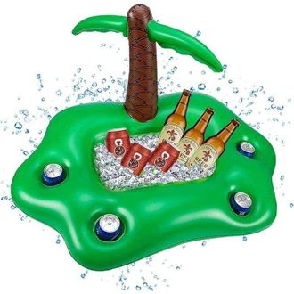 OEM Portavasos Inflable Para Piscina. 4 Agujeros. Accesorio Inflable Para Piscina. Ideal Para Fiestas En La Playa - Crezuo