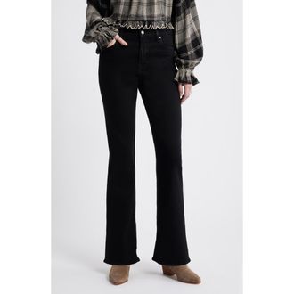 Treasure & Bond High Rise Flare Jeans in Black Rinse at Nordstrom Rack, Size 27