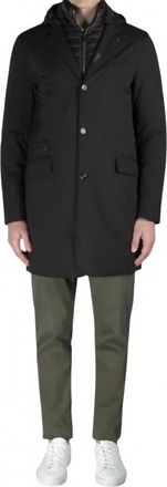 Moorer Redon Mid-Length Hooded Jacket In Nero