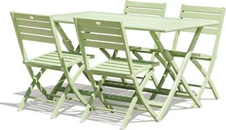 DCB Garden Conjunto de comedor de jard&iacute;n 4 plazas de aluminio