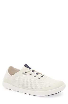 Olukai Moku Pae Sneaker in White Sand /Trench Blue at Nordstrom, Size 11.5