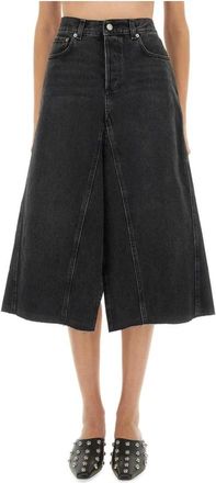 Haikure Wide-Leg Denim Culottes - Dames - Spijkerrokken - Zwart - W27 - Denim - Rokken