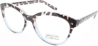 Signature Ladies Blue Rectangular Eyeglass Frames S7003TortBlue52