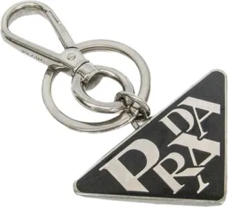 Prada Pre-owned Accessories, male, Black, Size: ONE SIZE Pre-owned Enamel Key ring 2Ps026