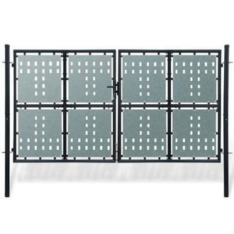 Berkfield Home Black Double Door Fence Gate 300 x 200 cm