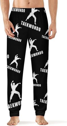 Generic Taekwondo Logo Mens Pajama Pant Casual Lounge Pants Lightweight Pjs Sleepwear