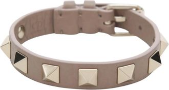 Valentino Garavani Rockstud Armband - Dames - Armbanden - Beige - ONE Size - Leer - Accessoires