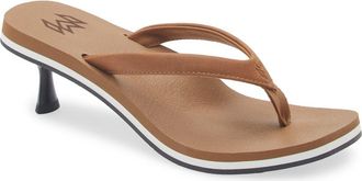Malvados Kourt Kitten Heel Thong Sandal in Saddle at Nordstrom, Size 10