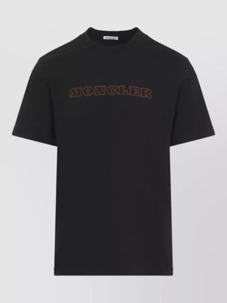 Moncler cotton ribbed crew neck short sleeve t-shirt