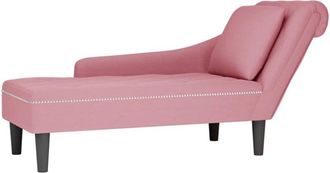 vidaXL Vidaxl - Tumbona Con Almohada Y Reposabrazo Derecho Terciopelo Rosa