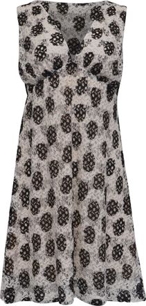 Missoni Polka Dot Mini Flared Dress in White Viscose