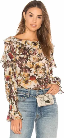 Bailey 44 Long Sleeve Off Shoulder Floral Top In Multi