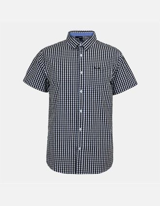 Bench Mens Shirt Ss Esher - Black/Multi - Size: Regular/40