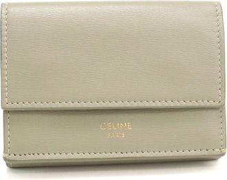Celine Gray Leather Wallet (Tri-Fold) (Pre-Owned)