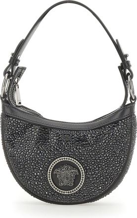 Versace Black Logo Mini Shoulder Bag