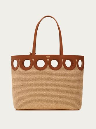Ferragamo Donna Tote bag trama Gancini (M) Beige