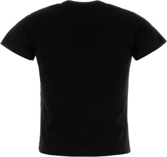 Alexander McQueen Womens Black Cotton T-Shirt Exterior