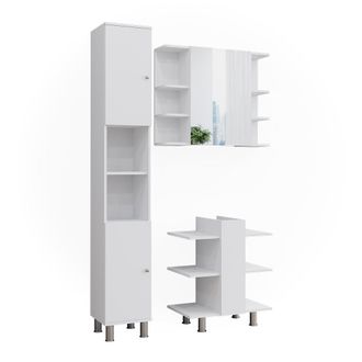 Vicco Conjunto De Muebles De Ba&ntilde;o Fynn, Blanco, 3 Partes