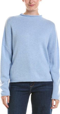 Fort&eacute; Cashmere Slouchy Roll Trim 100% Cashmere Pullover