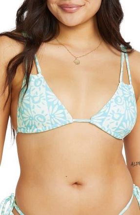 Billabong Happy Dance Avery Triangle Bikini Top in Shady Sky at Nordstrom Rack, Size Large