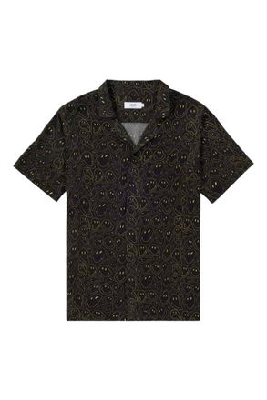 Arrels Barcelona Barcelona Shirt In Black/yellow Smiley