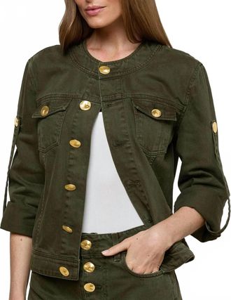 L'agence Anouk Collarless Jacket In Picholine