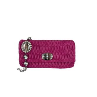 Miu Miu Pre-owned Leren Clutch - Dames - Vintage Clutch - Roze - ONE Size - Leer - Vintage