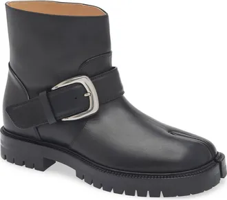 Maison Margiela Tabi Country Buckle Ankle Boot in Black at Nordstrom, Size 12Us