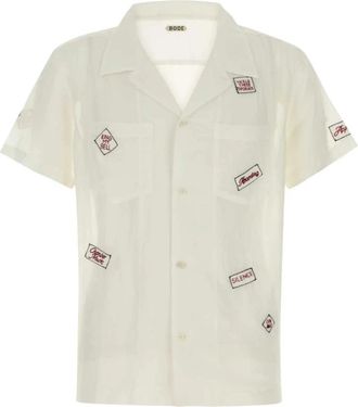 Bode On Air Short Sleeve Shirt - Heren - Korte mouwen Overhemden - Wit - XL - Katoen - Overhemden
