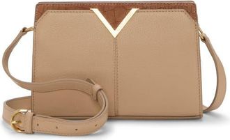 Vince Camuto Tasha Leather Crossbody Bag in Medium Brown at Nordstrom