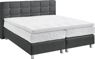 Westfalia Polsterbetten Boxspringbett mit Knöpfen in Kristalloptik, wahlweise mit Topper